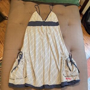 Billabong Navy and White Sundress
